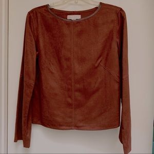 Faux Suede Long Sleeve